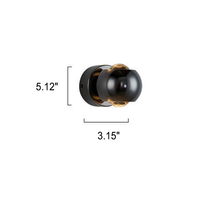 Moderne minimalistische einfarbige runde drehbare Eisen-Aluminium-COB-LED-Wandleuchte 
