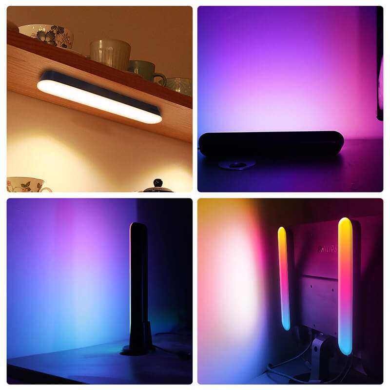 عمود إبداعي خداع مصباح طاولة محيط LED بلوتوث RGB 