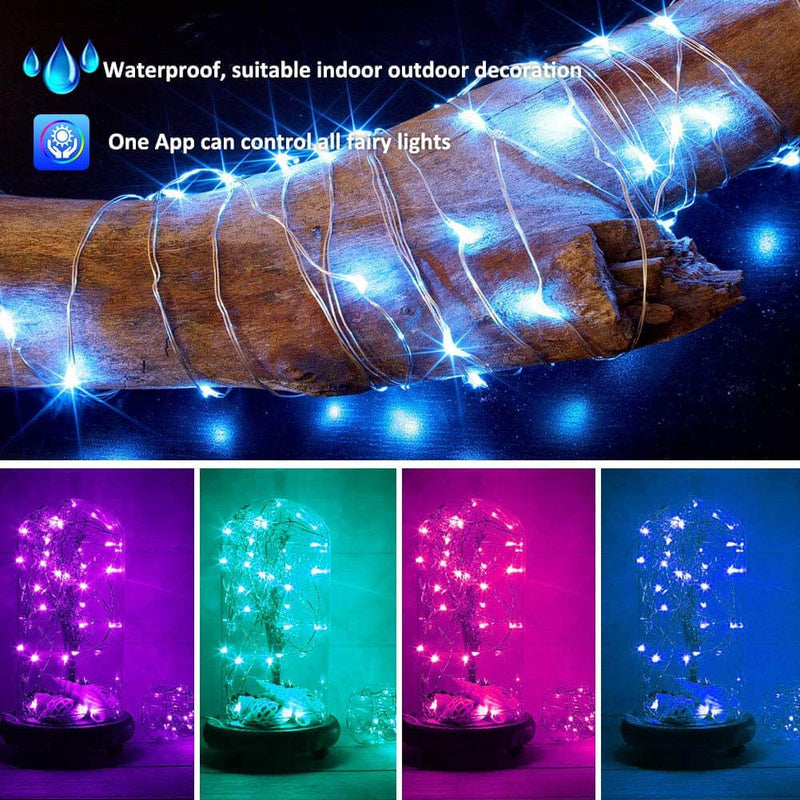 Guirlandes Lumineuses Décoratives Intelligentes Musique USB Bluetooth Application Fil de Cuivre Lumières Décoratives 