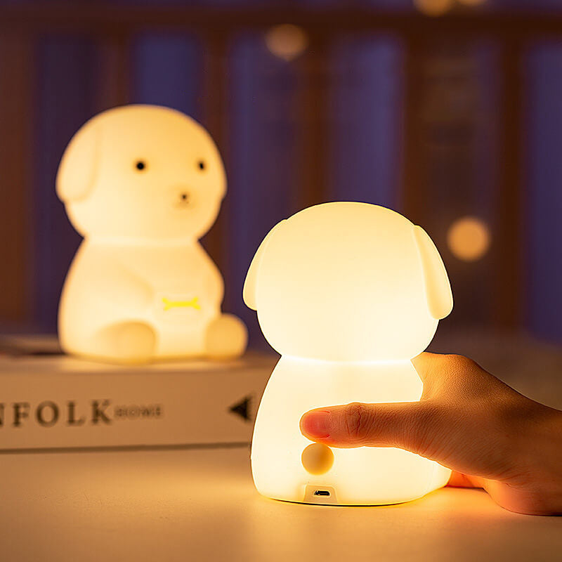 Kreative Silikon-Welpen-LED-Nachtlicht-Tischlampe