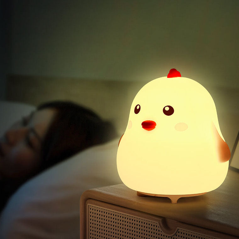 Lampe de Table à Télécommande LED avec Lumière Nocturne en Silicone Créatif Pat 