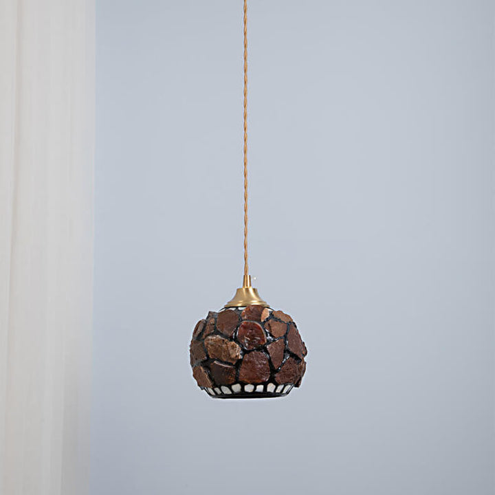 Vintage Creative Shell Round 1-Light Pendant Light