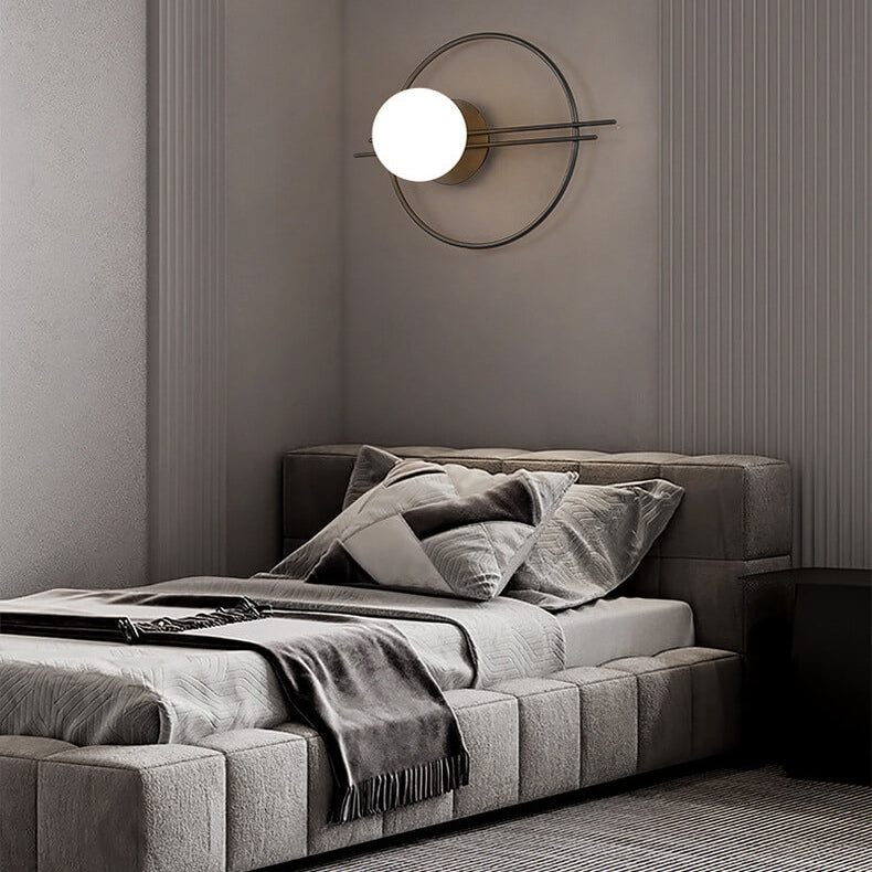 Lámpara de Aplique de Pared LED de Arte de Bola de Vidrio Redonda Minimalista Moderna 