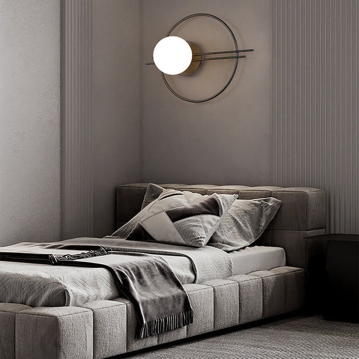 Lámpara de Aplique de Pared LED de Arte de Bola de Vidrio Redonda Minimalista Moderna 