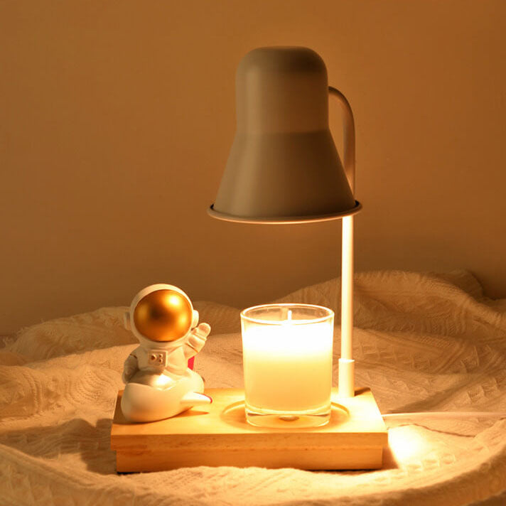 Lampe de table à 2 lumières en cire fondante aromathérapie moderne astronaute 