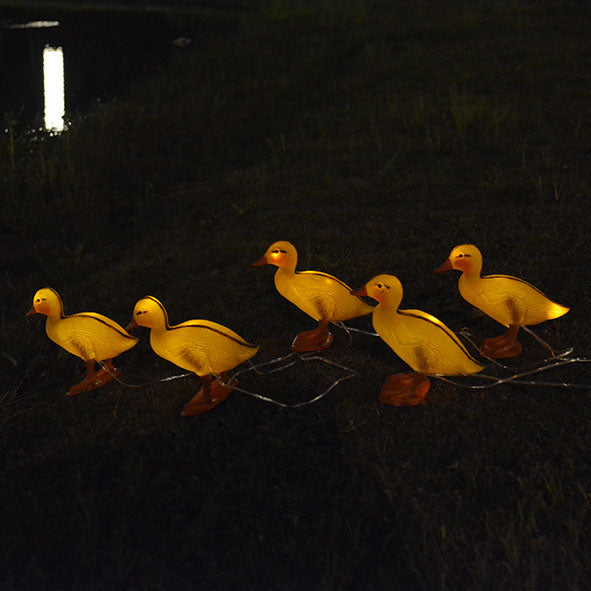 Lumière décorative de paysage animal en forme de canard créatif solaire à LED 