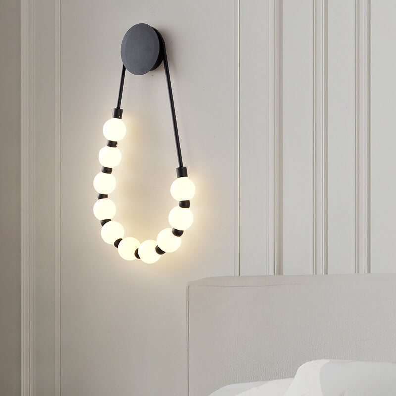 Modern Minimalist Necklace Magic Bean LED Wall Sconce Lamp