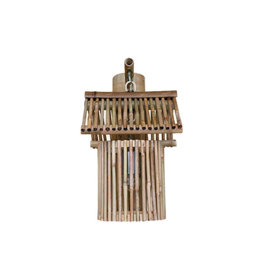 Modern Simplicity Bamboo Weaving Zylinder 1-Licht-Wandleuchte