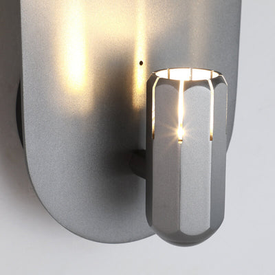 Nordische kreative ovale flache LED-Wandleuchte aus Aluminium
