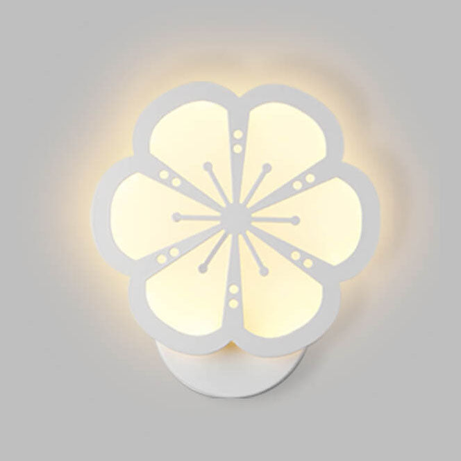 Moderne minimalistische Pflaumendesign-Acryl-LED-Wandleuchte 