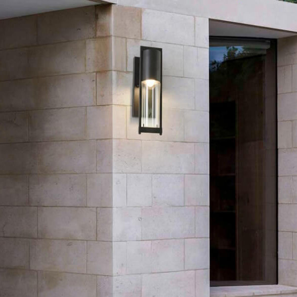 Diseño Antiguo Simple Industrial Lámpara Aplique de Pared Exterior de 1 Luz 