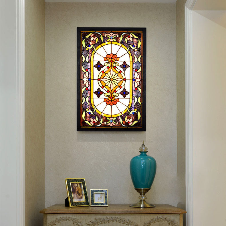 European Tiffany Stained Glass LED Mural Wall Sconce Lamp