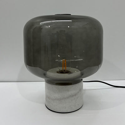 Nordic Minimalist Light Luxury Marble Clear Glass 1-Light Table Lamp