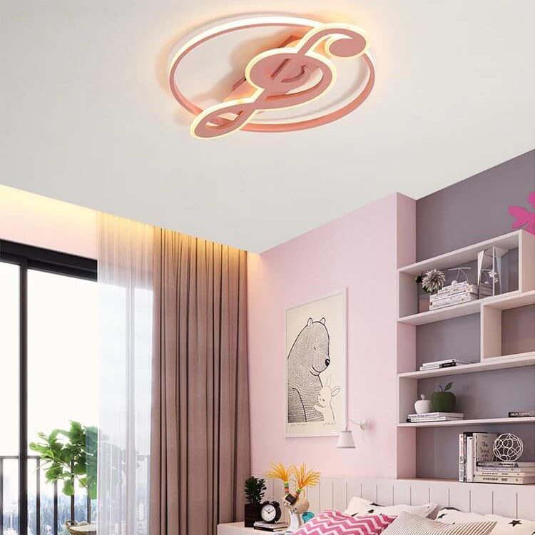 Plafonnier LED encastré avec notes de musique créatives nordiques 
