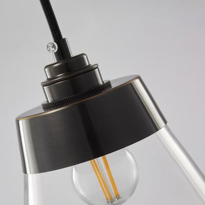 Simple Light Luxury Copper Glass Bell Shade 1-Licht-Pendelleuchte 
