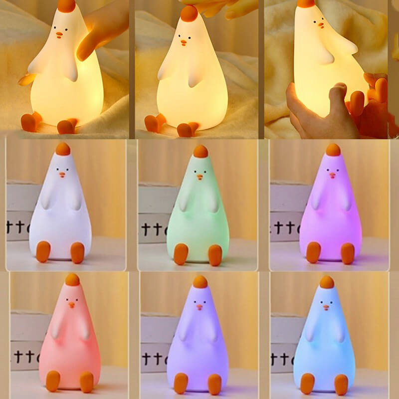 Creative Chick Silicone Pat USB Night Light LED Table Lamp