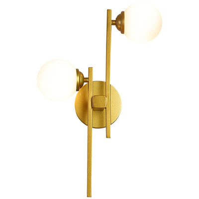 Nordic Luxury Glass Ball Long Arm 2-Light LED Wall Sconce Lamp