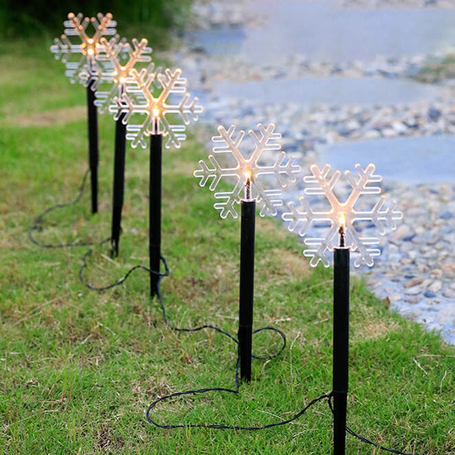 Christmas Decoration Solar Outdoor Lawn LED Garden Ground Insert Landscape Light