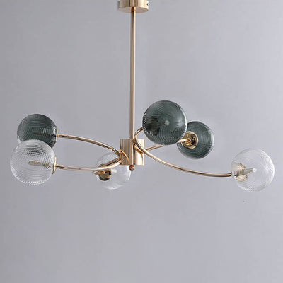 Nordic Minimalist Glass Magic Beans 6/8/12 Light Chandelier