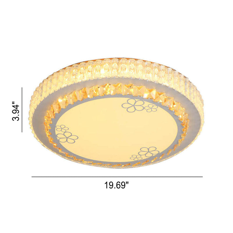 Moderne, minimalistische, runde Acrylkristall-LED-Unterputzbeleuchtung 