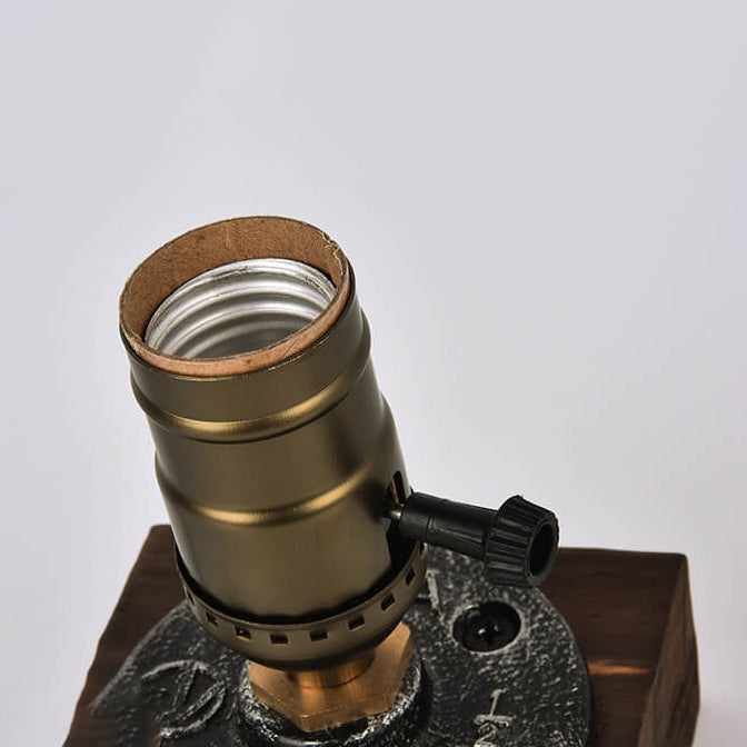 Industrielle Vintage Kandelaber Eisen Kiefer 1-Licht Tischlampe 
