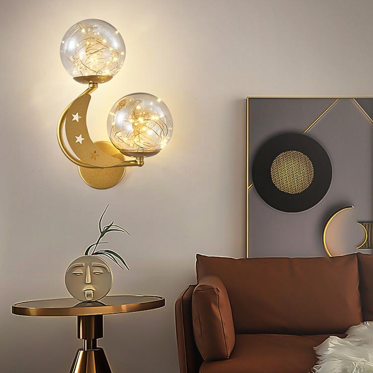 Moderne kreative Glas 2-Licht LED Wandleuchte 