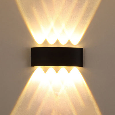 Modern Outdoor Arc Up and Down Spotlight LED Outdoor Waterproof Wall Sconce Lamp