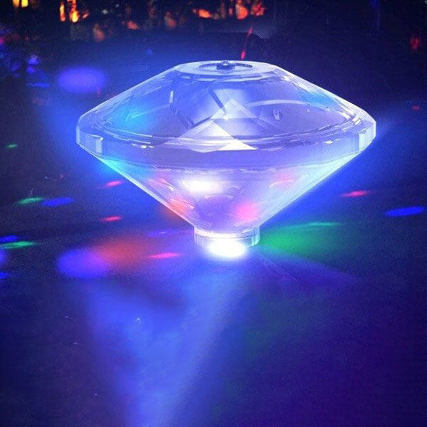 Diamond Shape Waterproof RGB Color LED Diving Light Night Light