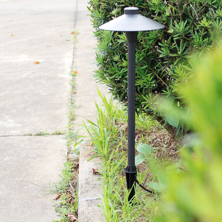 Copper Aluminum Umbrella Design LED Outdoor Lawn Floor Lamp
