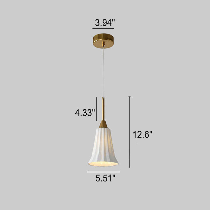 Lámpara colgante de 1 luz con textura cerámica minimalista moderna 