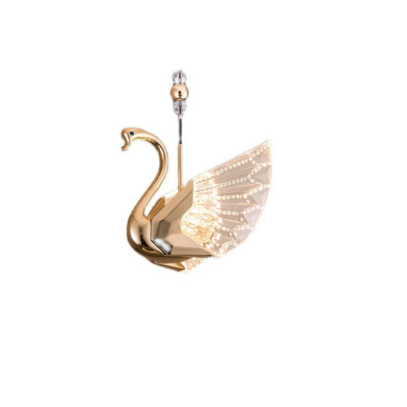 Lustre LED en forme de cygne en acrylique moderne et luxueux 