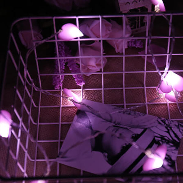 Amour Décoration Festive Tissu LED Guirlande Lumineuse 10/20 Lumières 