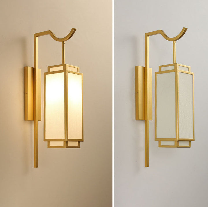 Applique Murale Moderne en Fer Vintage avec Tissu, 1 Lumière 