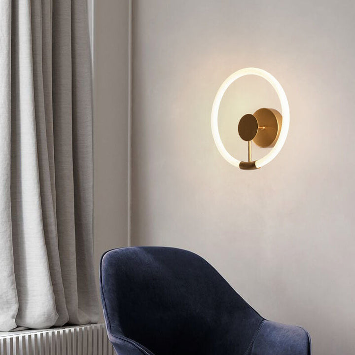 Zeitgenössische Einfachheit Kreis Acryl Schatten LED Wand Leuchte Lampe Für Schlafzimmer 