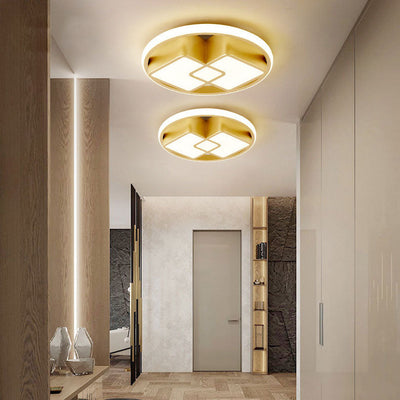 Nordic Light Luxury Square Round LED Flush Mount Lighting