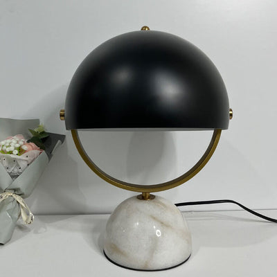 Modern Creative Round Marble Base Rotatable 1-Light Table Lamp