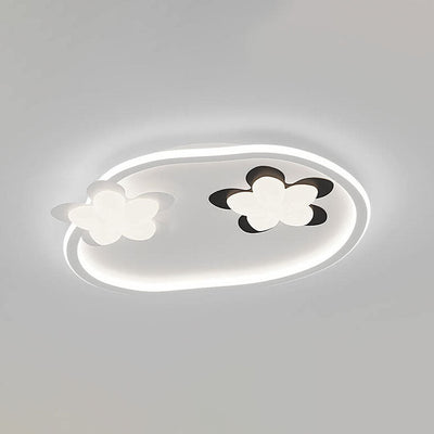 Nordic  Creative Geometric Round Iron LED Flush Mount Ceiling Light