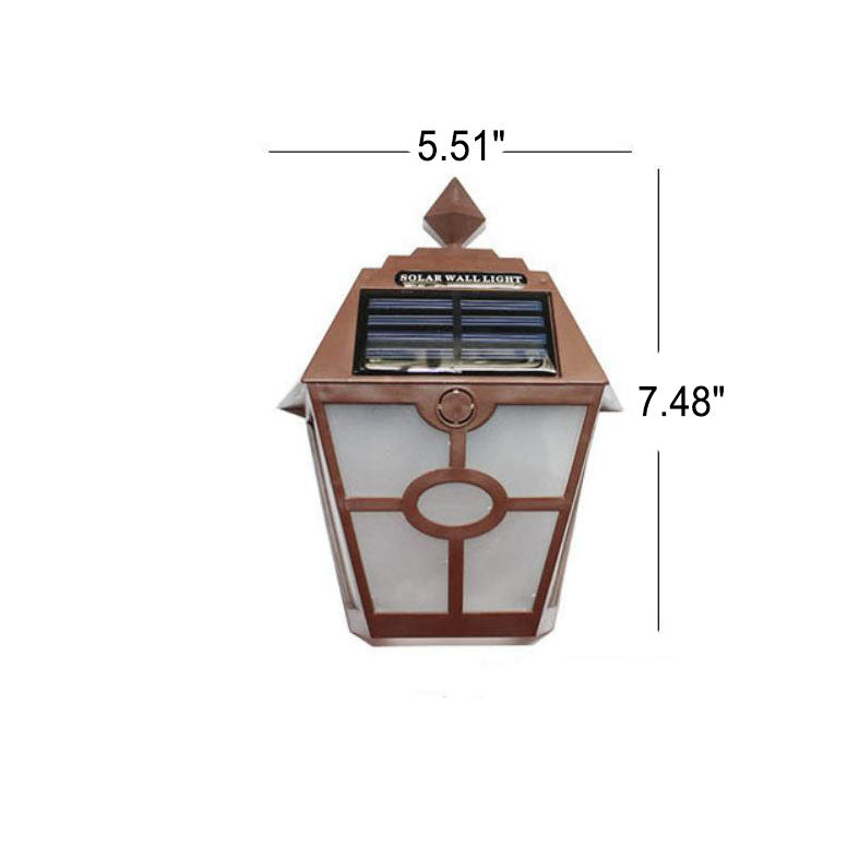 Lampe murale hexagonale à LED solaire en plastique pour jardin extérieur 