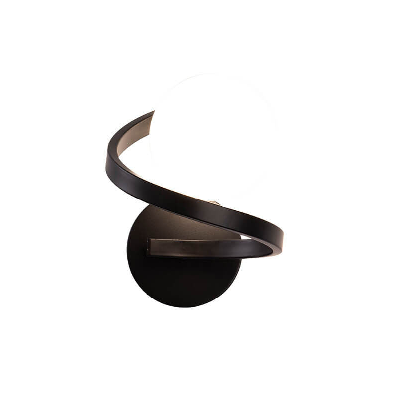 Modern Iron Curved Minimalist 1-Light Wall Sconce Lamp