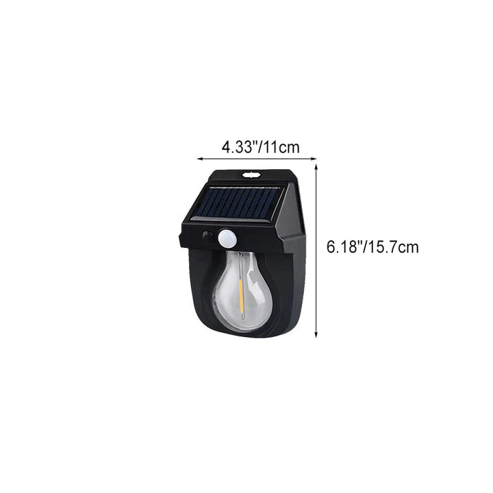 Zeitgenössische industrielle Solar-wasserdichte menschliche Sensor-LED-Wandleuchter-Lampe für Terrasse im Freien