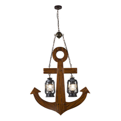 Retro Industrial Boat Anchor 2-Light Island Light Chandelier