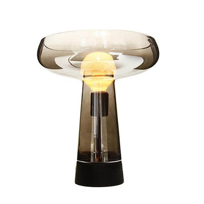 Creative Glass Column Marble Base 1-Light Table Lamp