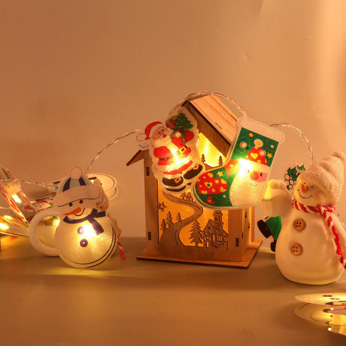 Lumières décoratives de Noël Lumières de décoration à LED suspendues pour sapin de Noël à piles 