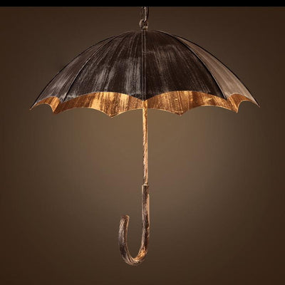 Industrielle 5-Licht-Regenschirm-Kronleuchter im Retro-Stil 