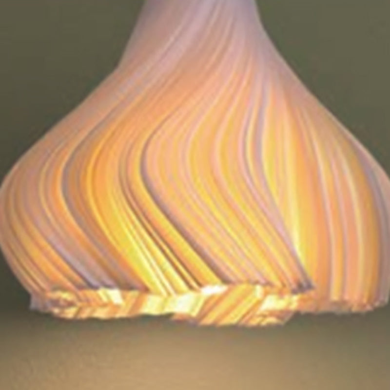 Modern Minimalist Pleated Petals PLA ABS 1-Light Pendant Light For Living Room