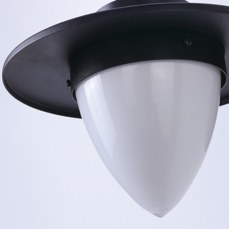 مصباح حائط خارجي LED بتصميم ظل الخوخ الزجاجي المقاوم للماء 