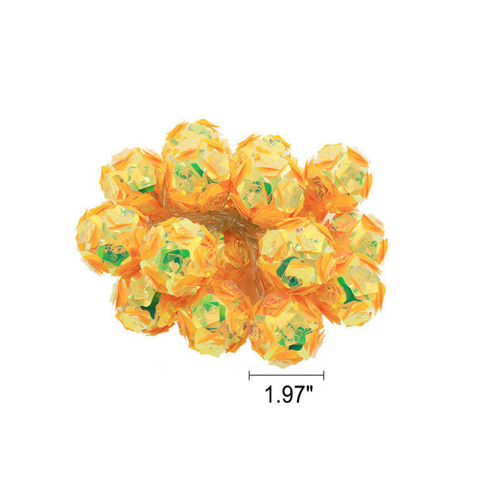 Moderne, mit Rosen verzierte farbige USB-LED-Lichterketten 