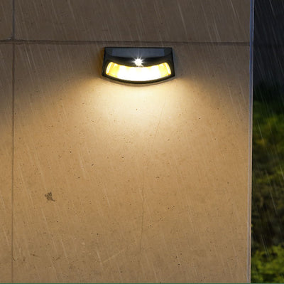 Modern Intelligent Light Control Waterproof Outdoor Patio Solar LED Wall Sconce Lamp