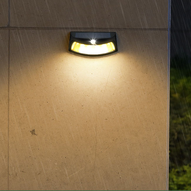 Moderne intelligente Lichtsteuerung Wasserdichte Outdoor Patio Solar LED Wandleuchte Lampe 