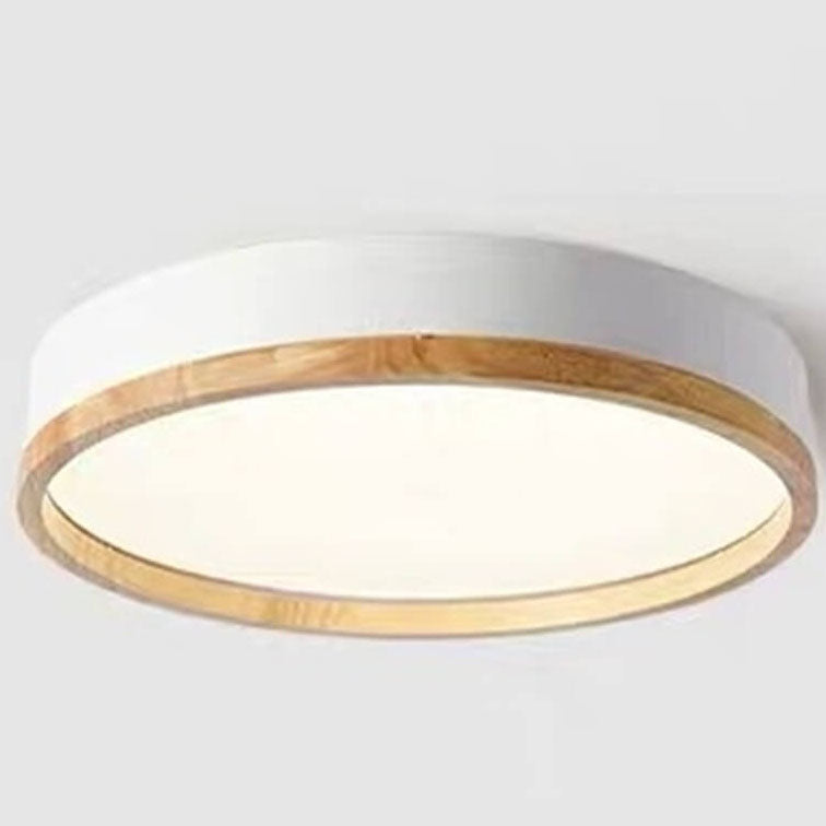 Simple Macaron Round Acrylic LED Flush Mount Ceiling Light